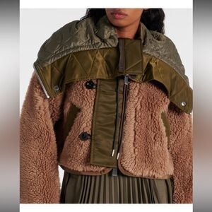 Sacai Fleece Cropped Jacket NWT